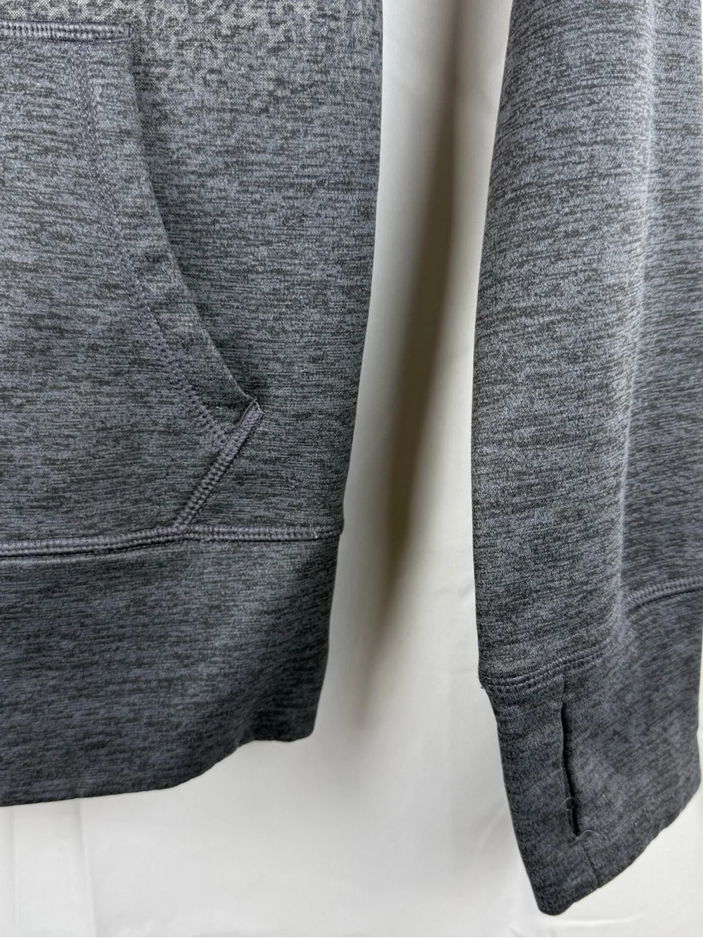 Nike Therma-FIT Gray Pink Pullover Hoodie XS Striped Swoosh Fleece